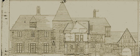 Architectural sketch of Ewing Manor.