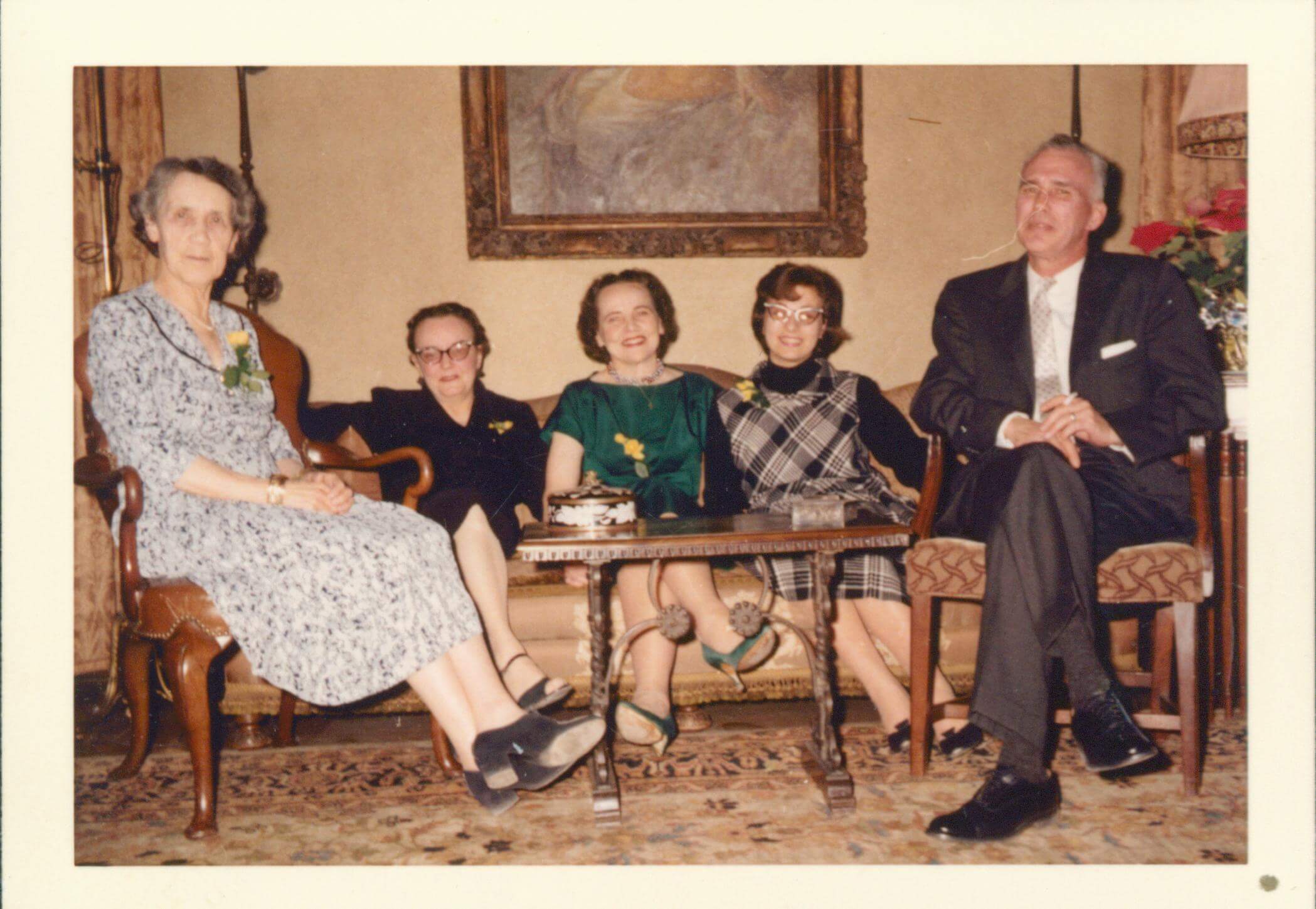 Hazle, Kate Lee, Adeline Adams, friend, Ralph Ewing.